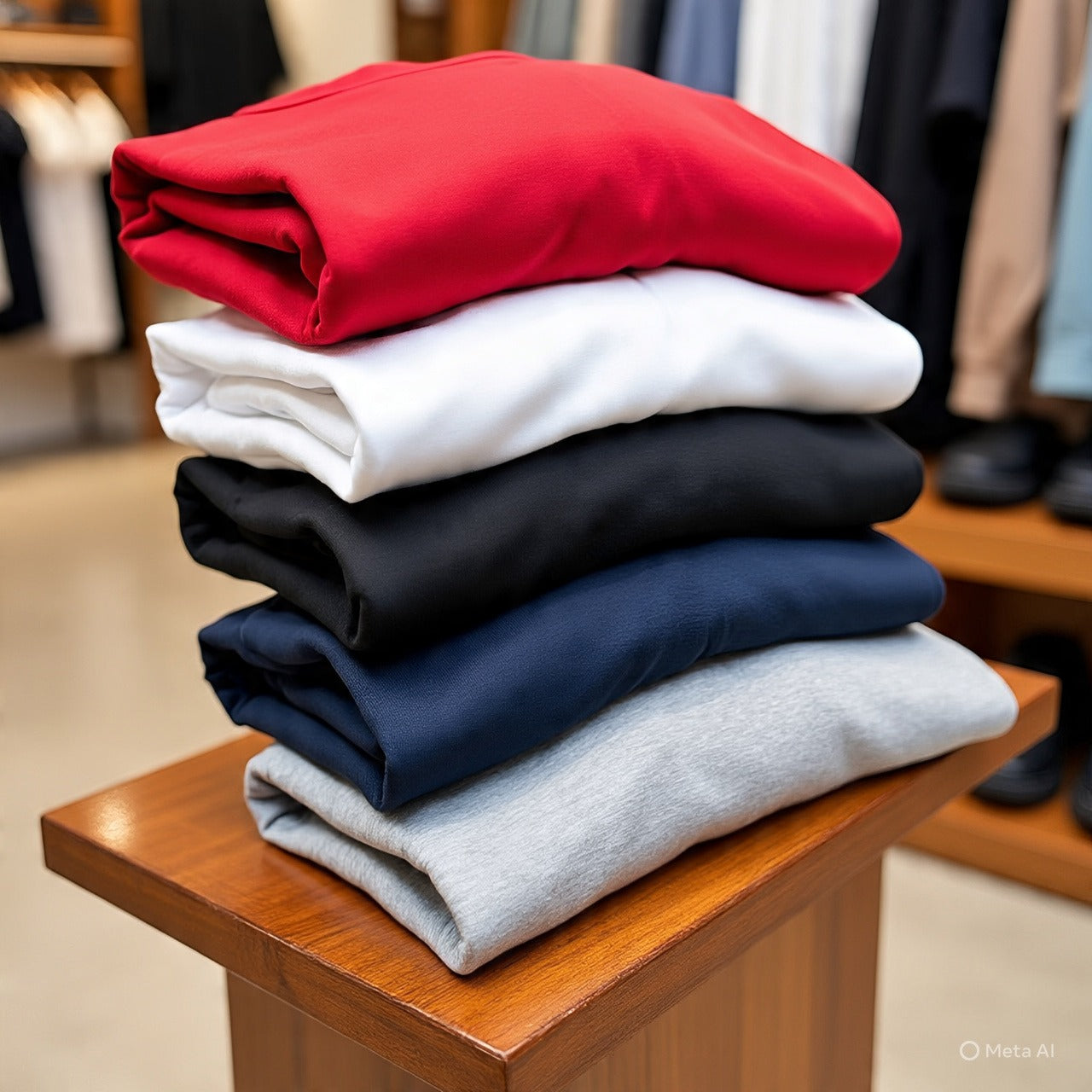 Combo of five 5 Heavy cotton black, red, blue, white, grey