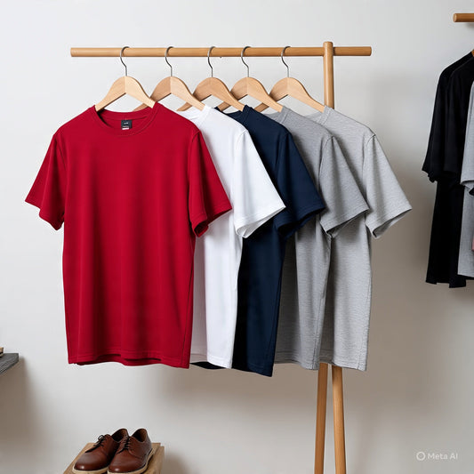 Combo of five 5 Heavy cotton grey, red, blue, white, grey